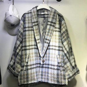 Forever 21 Oversized Checkered Blazer